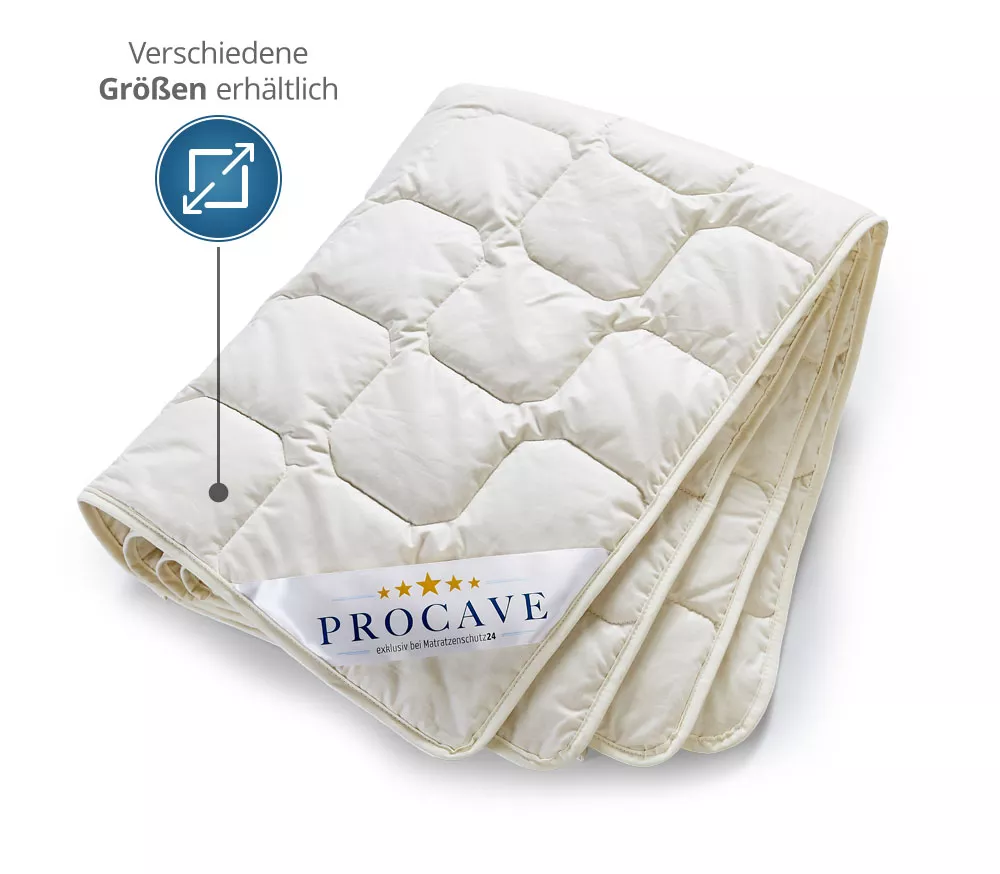 PROCAVE Wildseide Exquisit Qualitäts-Bettdecke für den Sommer leichte Sommerbettdecke Tussahseide aus der Natur atmungsaktiv wärmeausgleichend PROCAVE Matratzenschutz24